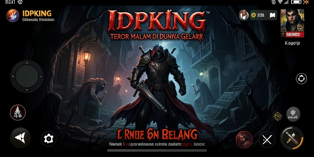 Screenshot utama IDPKING menampilkan suasana menyeramkan dalam gameplay.