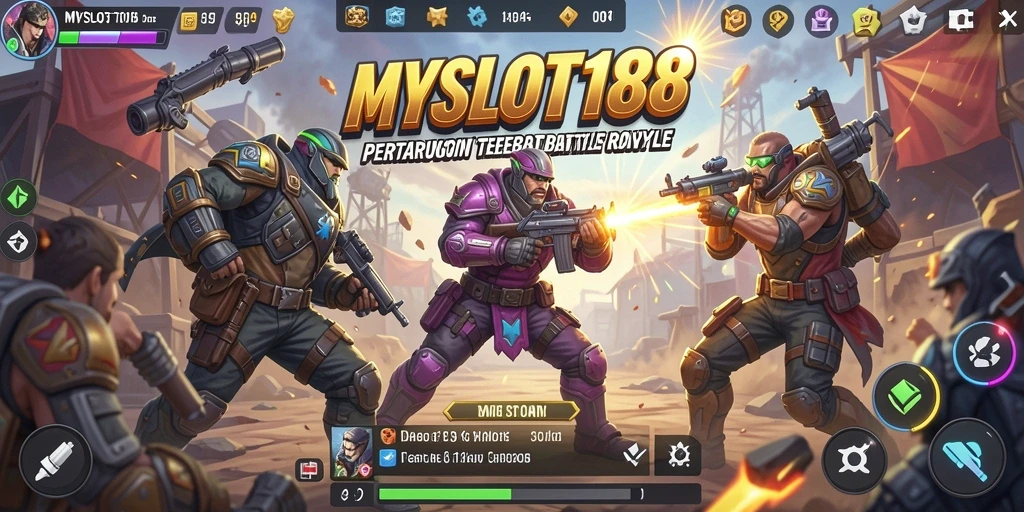 Gameplay Battle Royale seru dan mendebarkan di MYSLOT188.