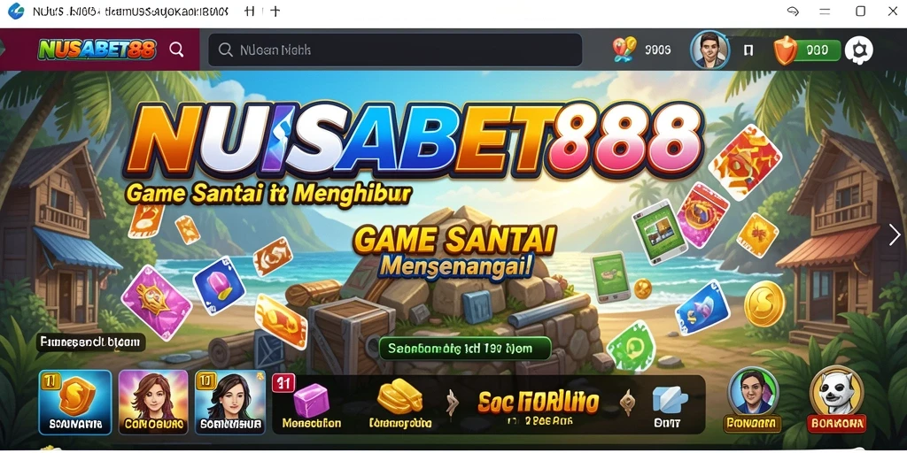 Tampilan gameplay NUSABET88 yang ceria dan mengasyikkan.