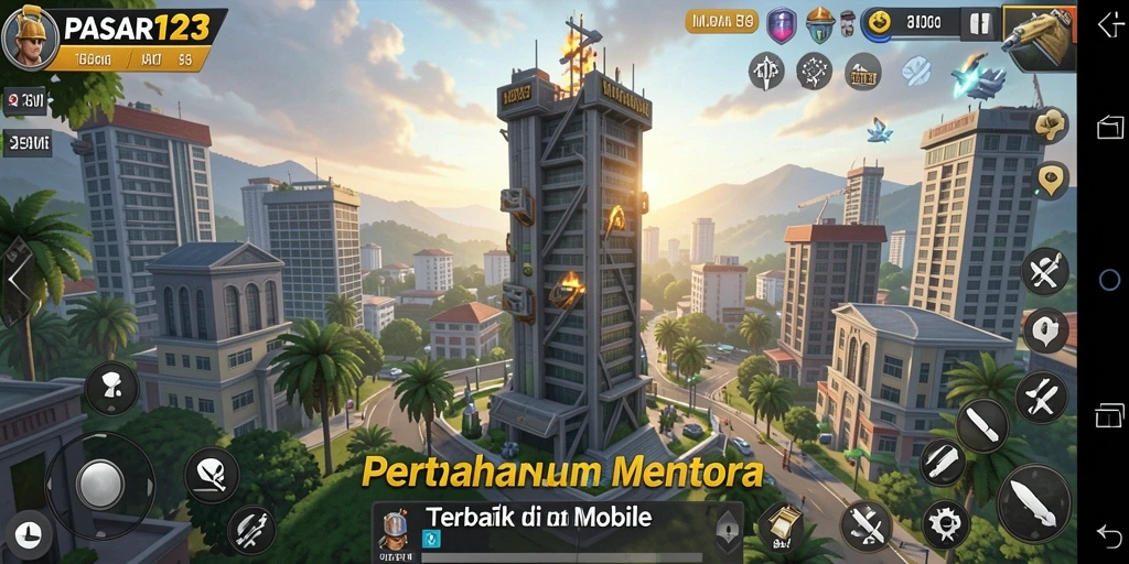 Tangkapan layar dari gameplay menara pertahanan yang mendebarkan.