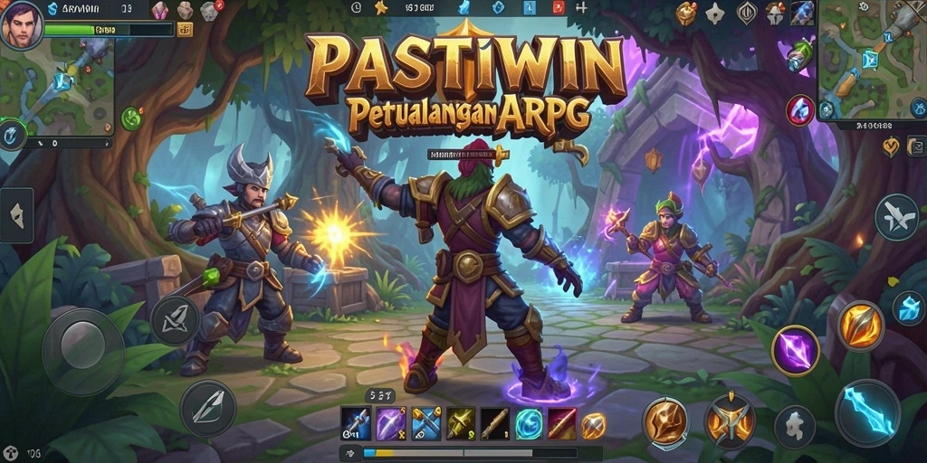 Tampilan gameplay mendebarkan dari PASTIWIN dengan aksi ARPG yang seru.