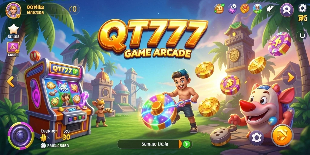 Screenshot QT777 menampilkan aksi permainan Arcade yang seru dan penuh tantangan.
