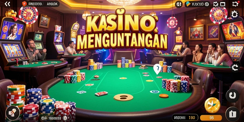Screenshot RP8 menampilkan gameplay Kasino yang mendebarkan dan penuh warna.