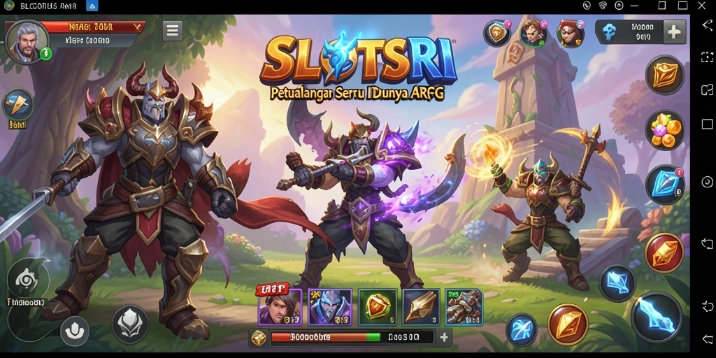 Screenshot gameplay SLOTSRI menampilkan aksi seru dalam pertarungan ARPG.