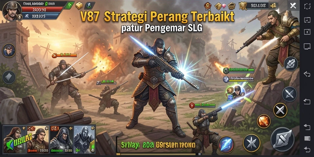 Tangkapan layar dari gameplay V87 yang strategis dan menegangkan.
