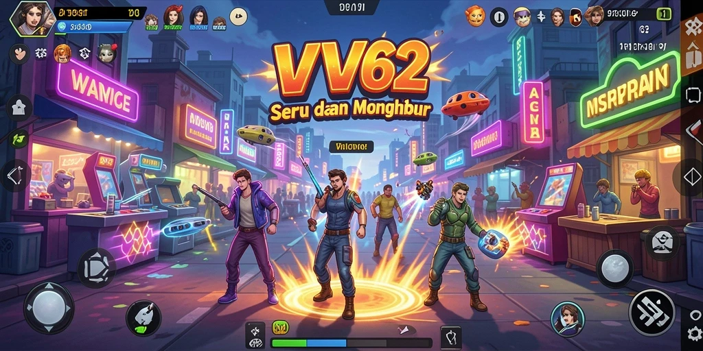 Tampilan gameplay seru dan mendebarkan dalam permainan Arcade.